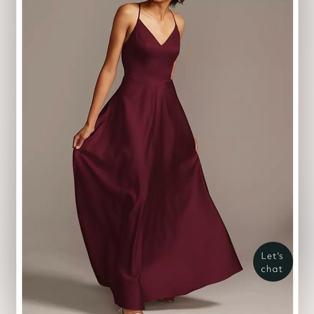 PROM DRESS- WEDDING DRESS-COLOR: WINE size8